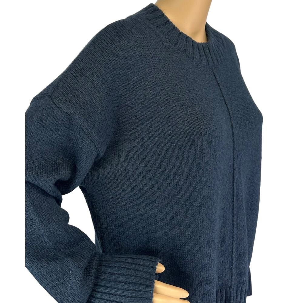 J. Crew Mockneck Boyfriend Sweater Deep Indigo CP356 Size L - Picture 8 of 11